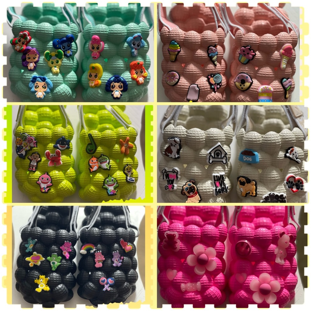Lil Girl bubble slides. Variety of colors and styles. Sizes 13-6